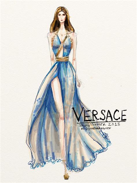 croquis versace|Versace fashion house artist.